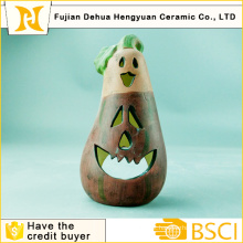 Cerâmica Eggplant Candle Holder Arts para decoração de Halloween
